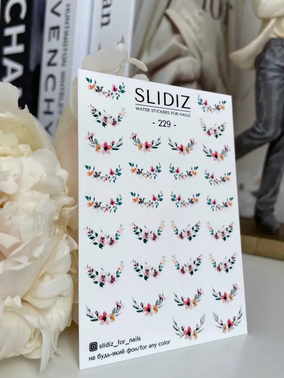 Nail slider decals on any background 229