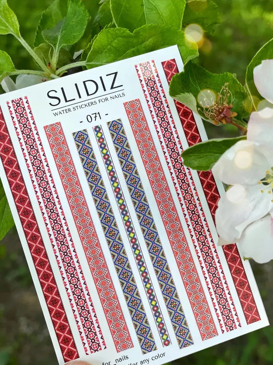 Nail slider decals on any background 071
