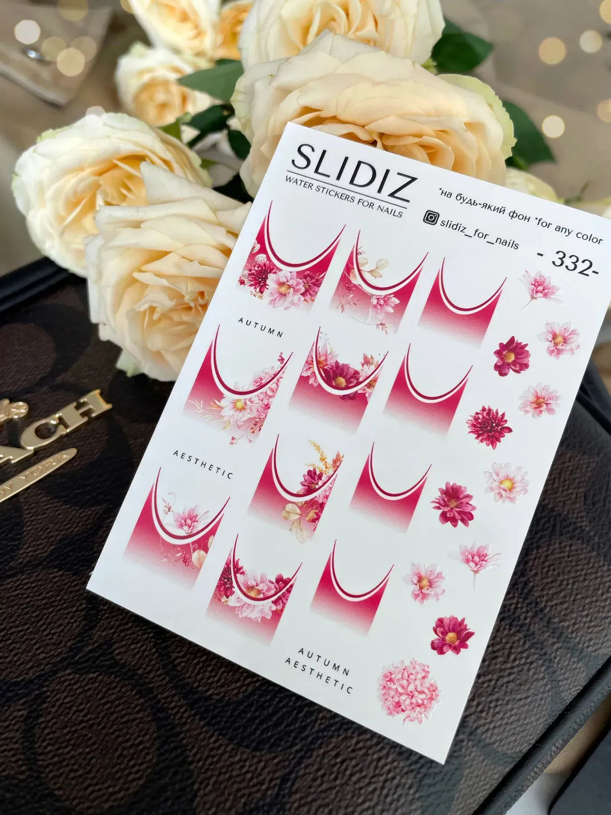 Nail slider decals on any background 332