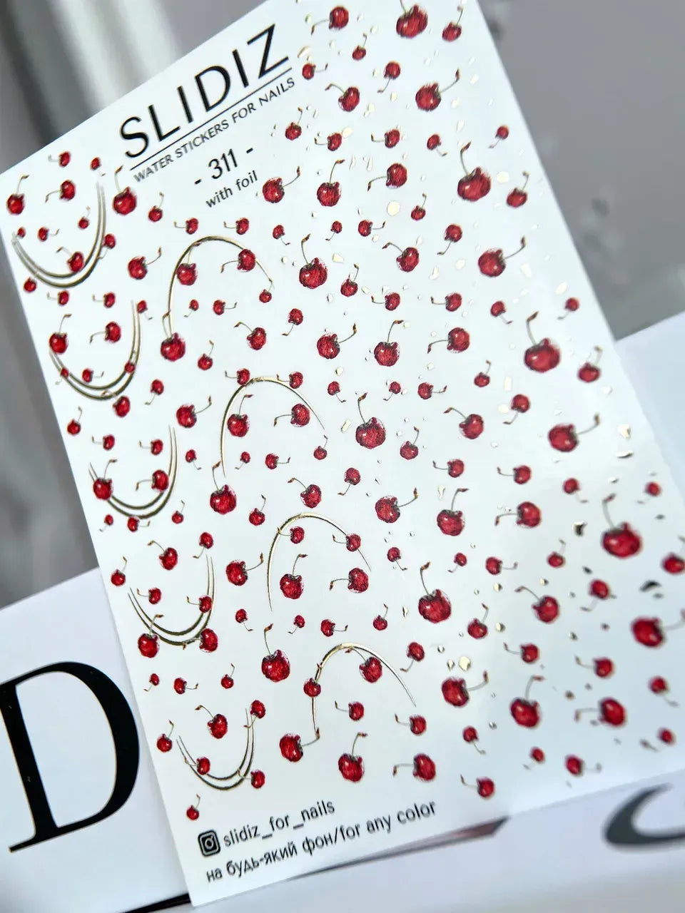 Foil Nail slider decals on any background 311