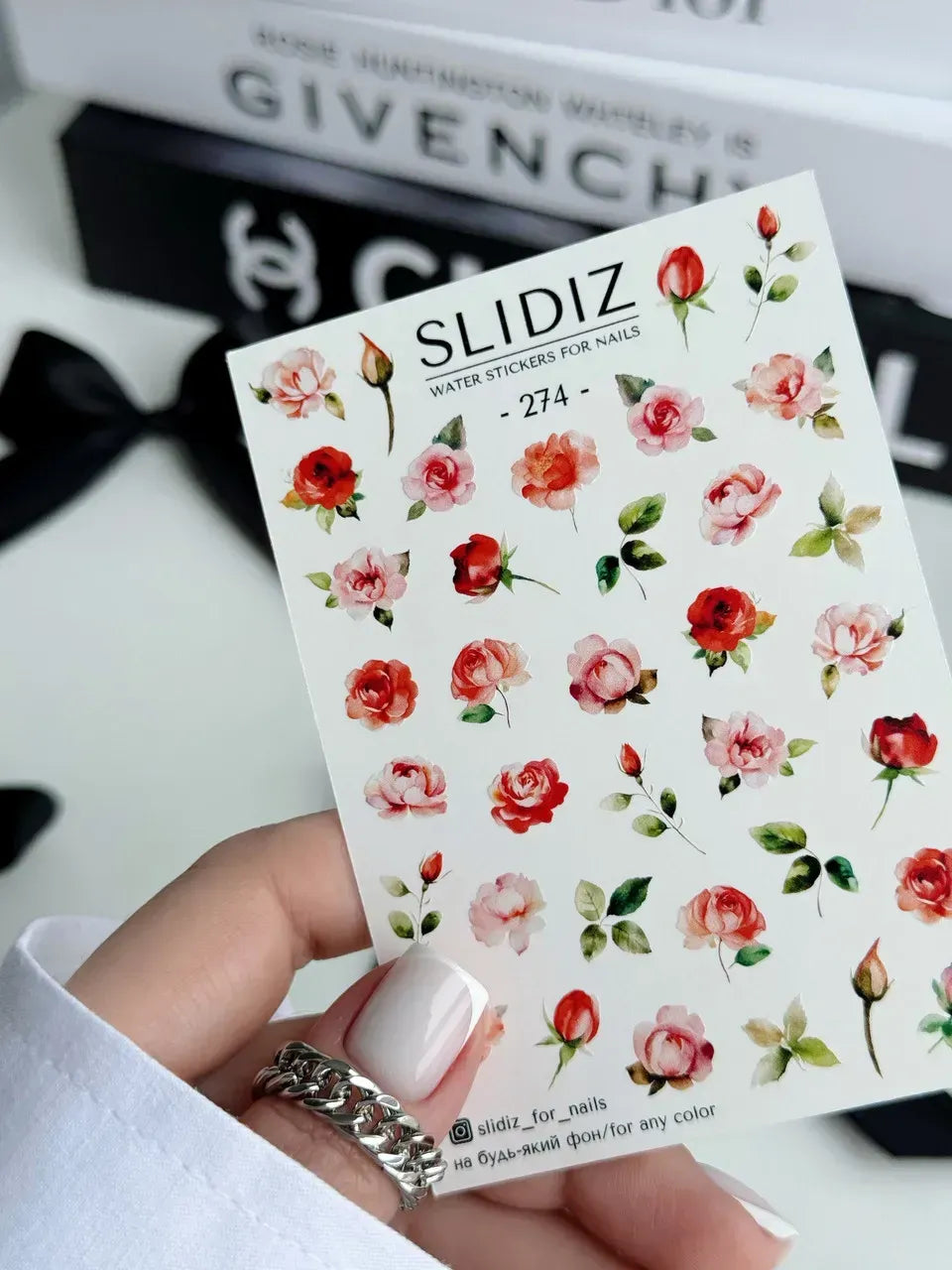 Nail slider decals on any background 274