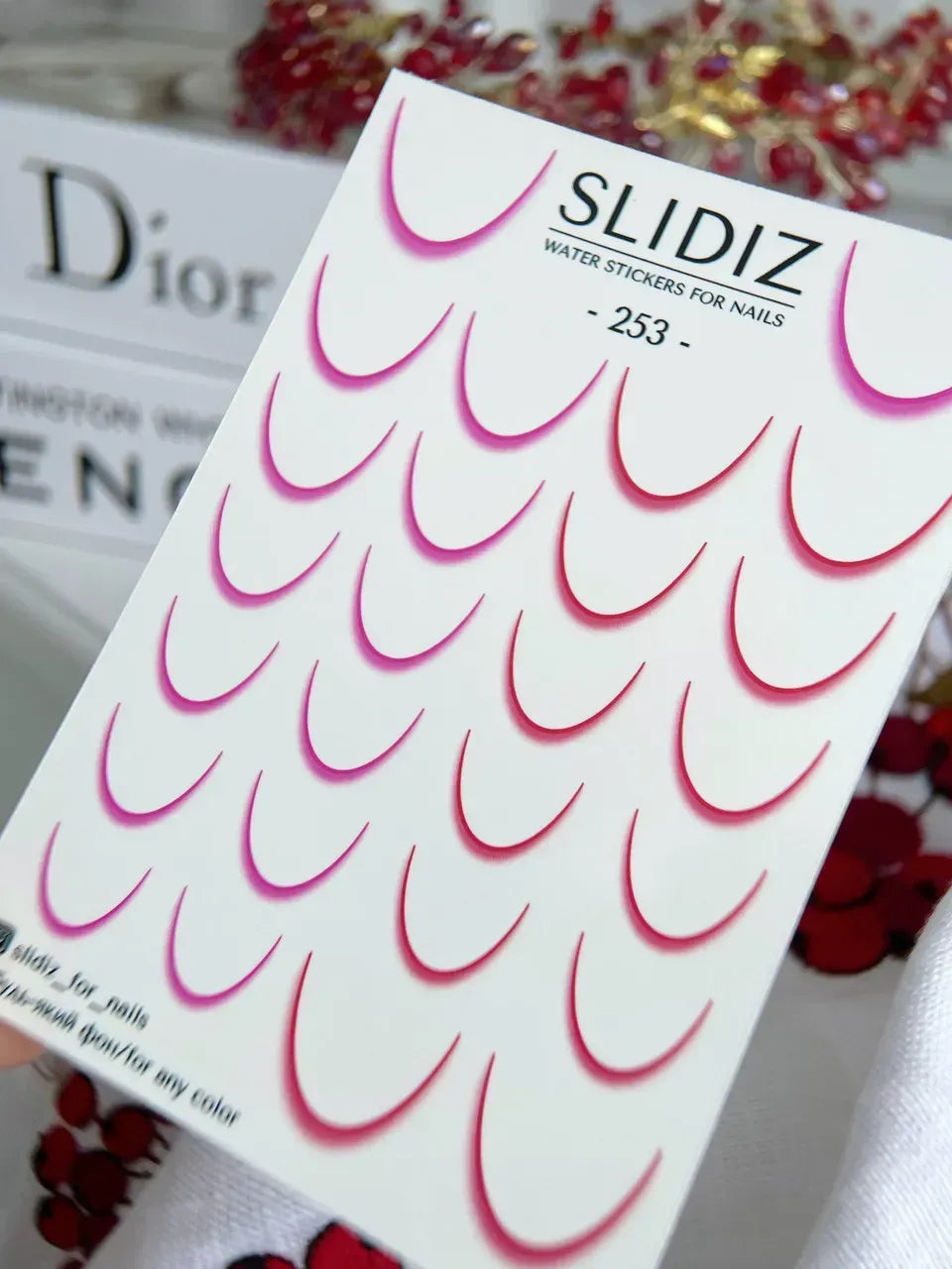 Nail slider decals on any background 253