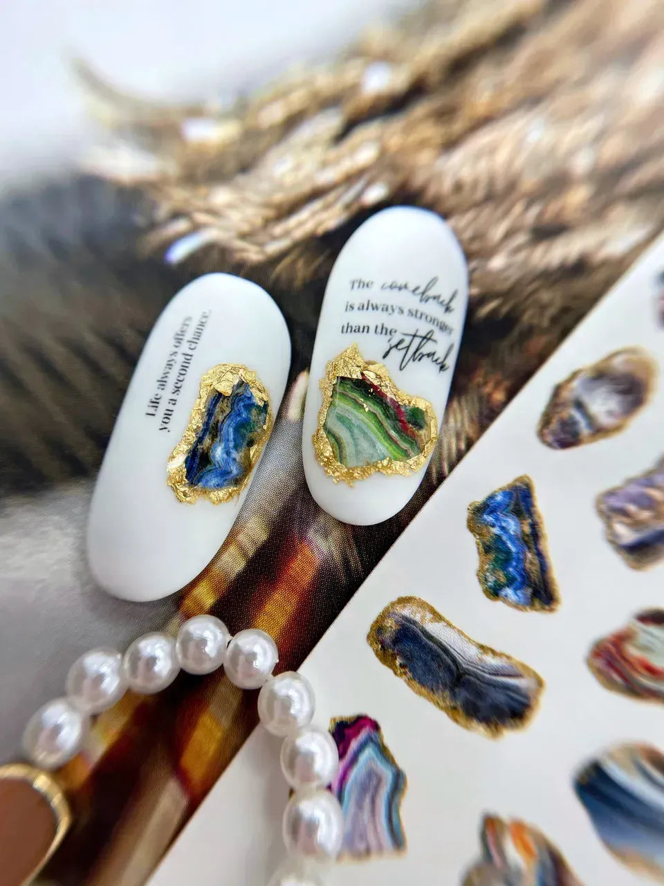 Nail slider decals on any background 042