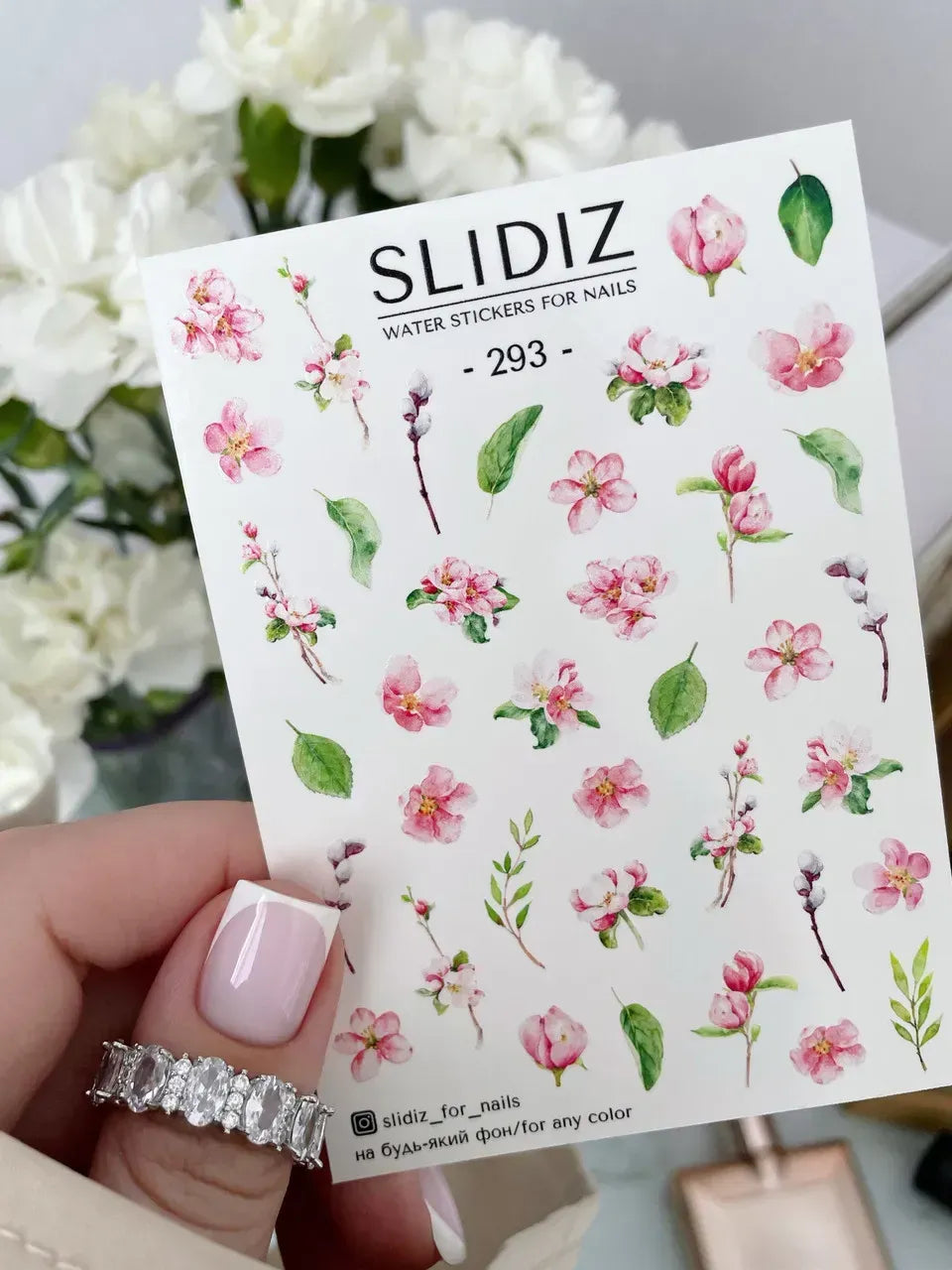 Nail slider decals on any background 293