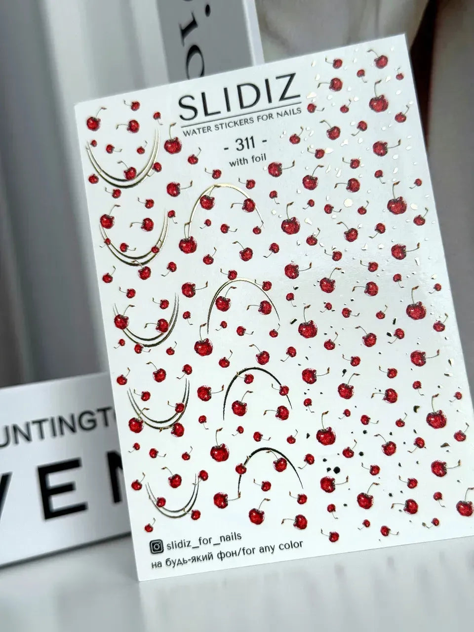 Foil Nail slider decals on any background 311