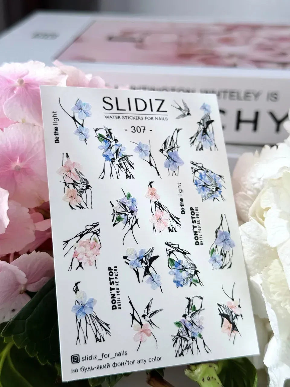 Nail slider decals on any background 307