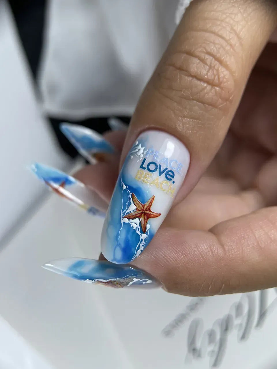 Nail slider decals on any background 222