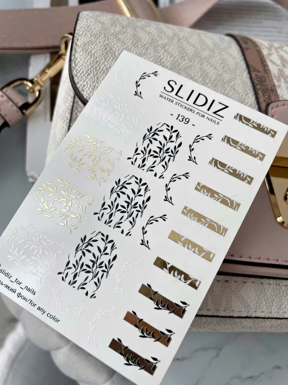 Foil Nail slider decals on any background 139