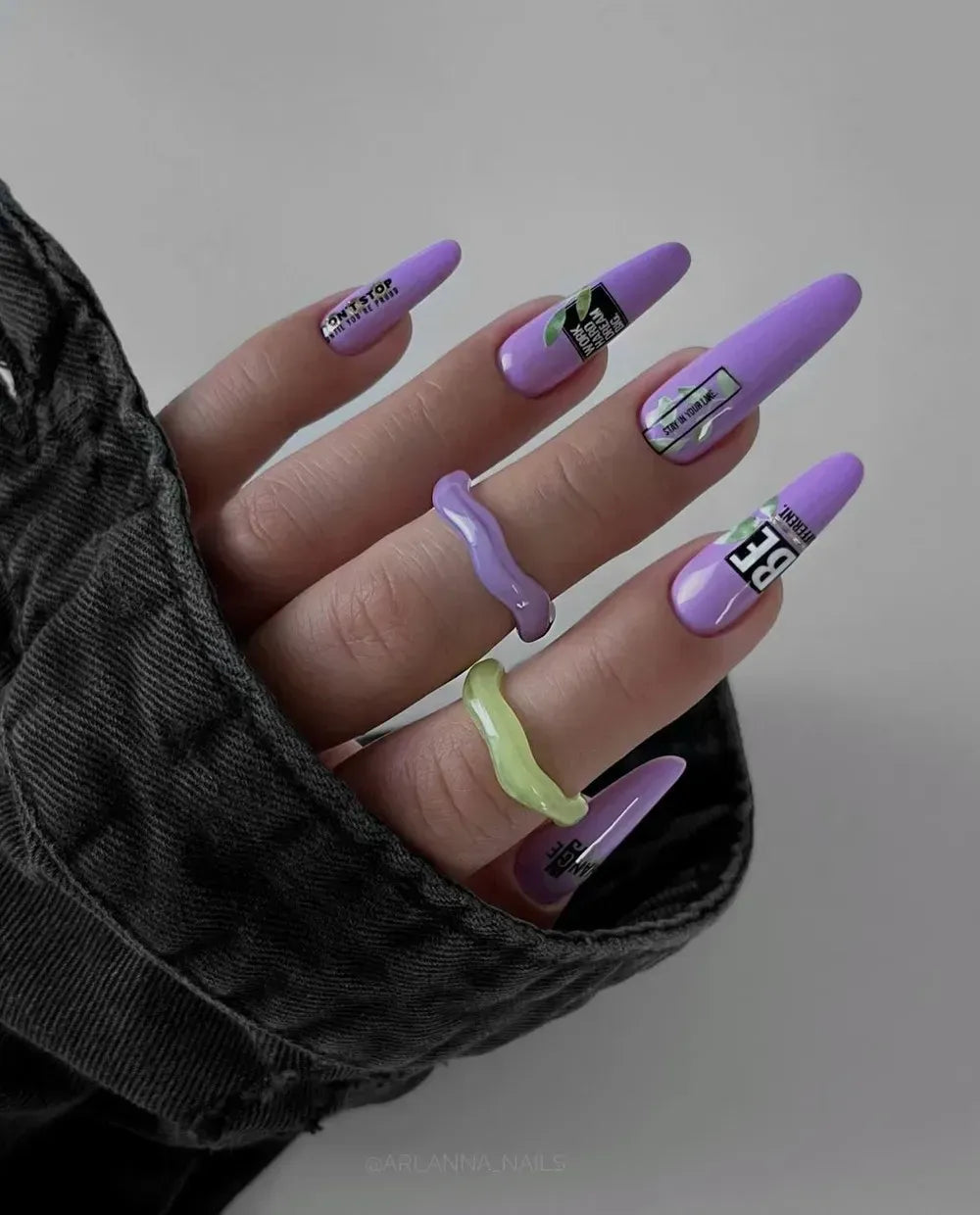 Foil Nail slider decals on any background 201