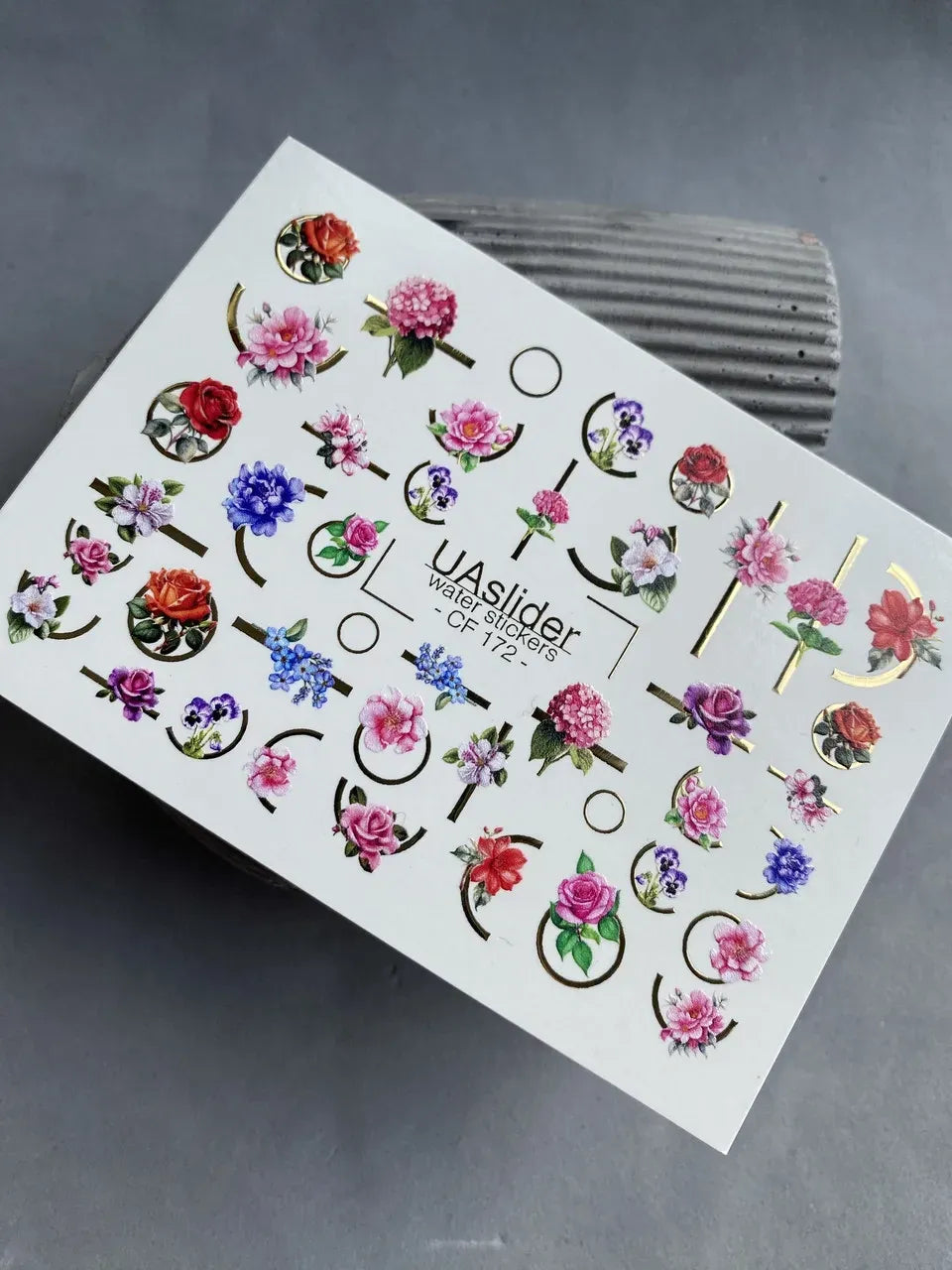 Foil Nail slider decals on any background CF_172