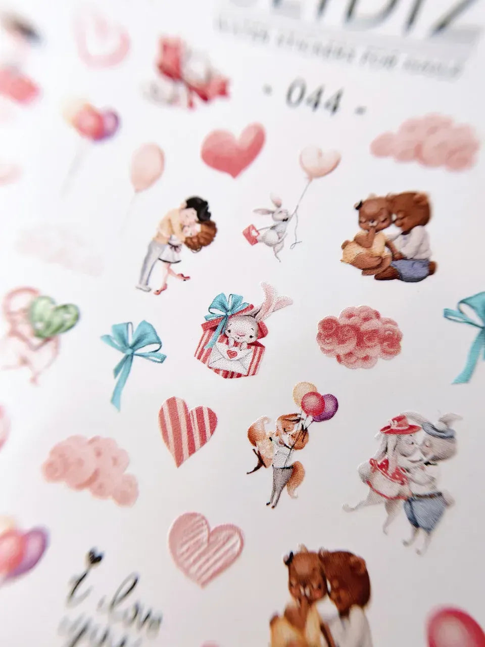 Nail slider decals on any background 044