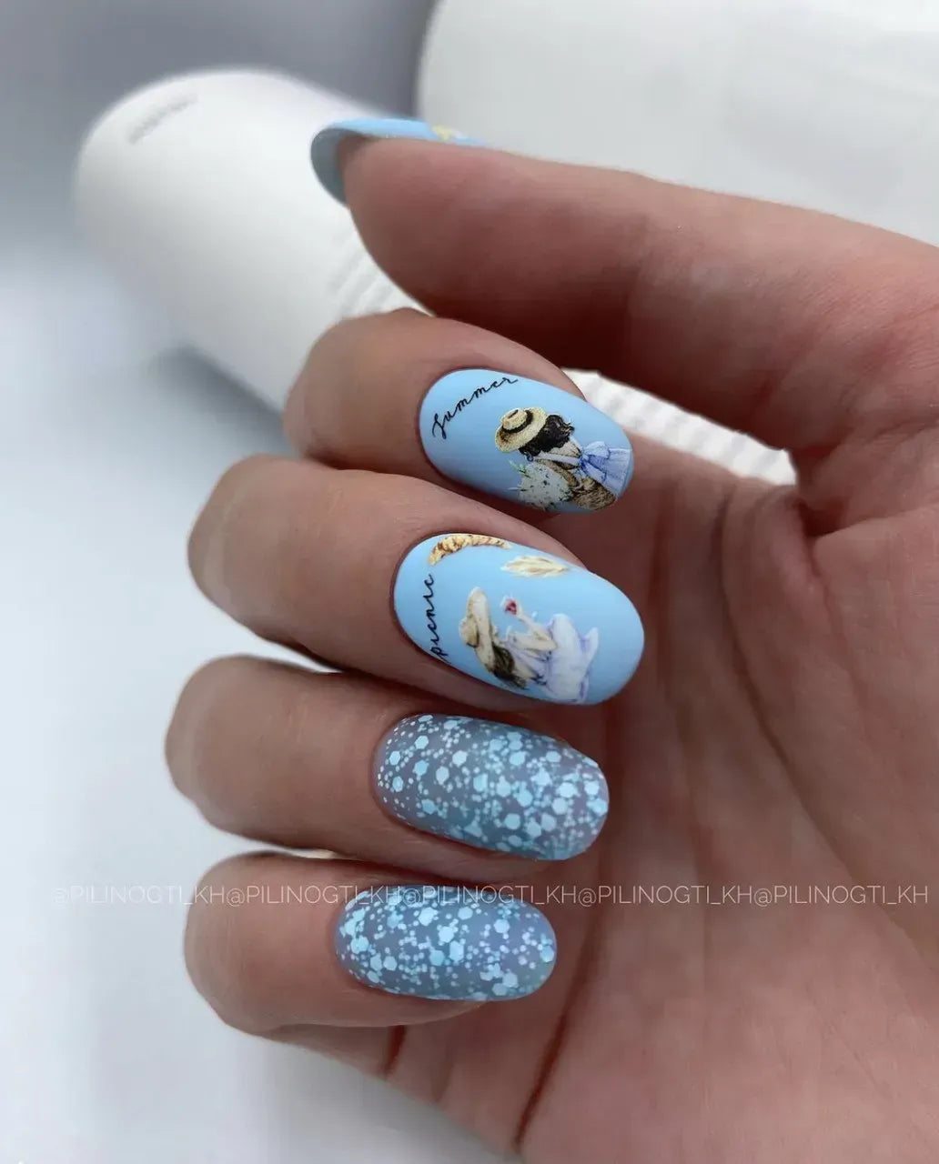 Nail slider decals on any background 032