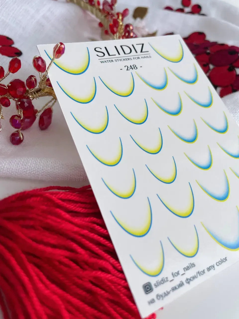 Nail slider decals on any background 248