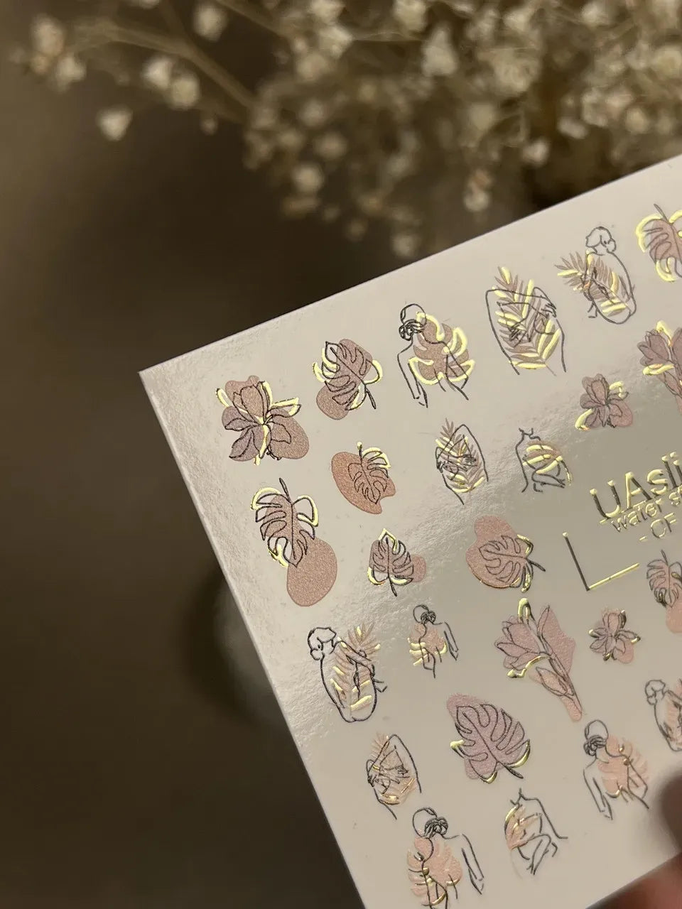 Foil Nail slider decals on any background CF_277