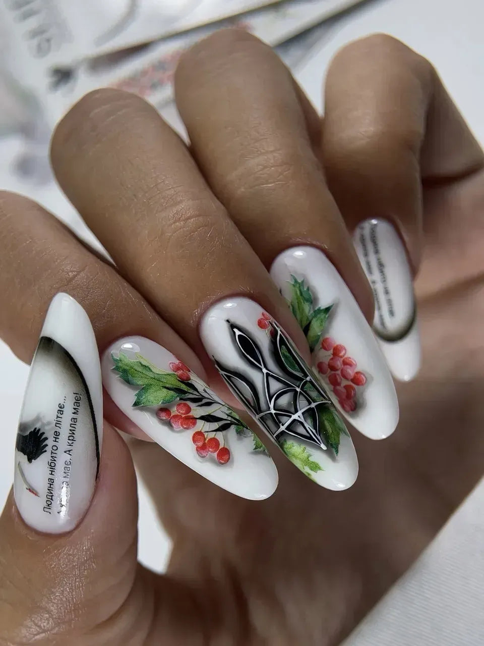 Nail slider decals on any background 240