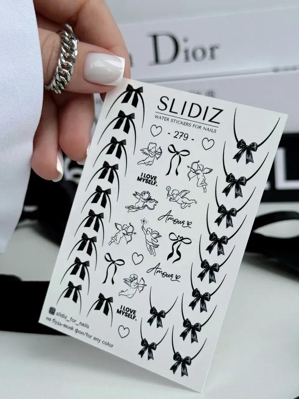 Nail slider decals on any background 279
