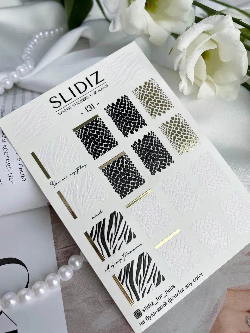 Foil Nail slider decals on any background 131