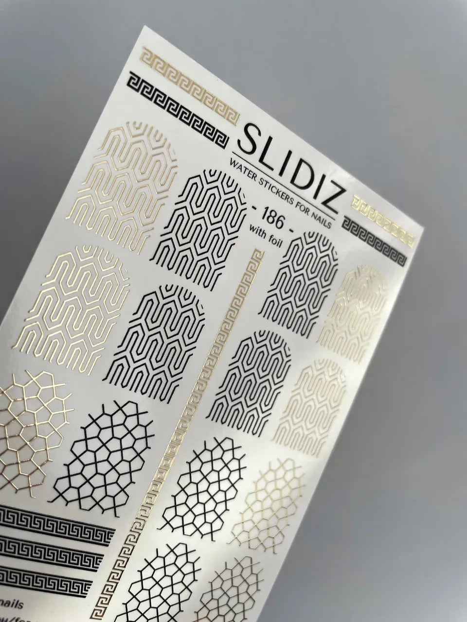 Foil Nail slider decals on any background 186