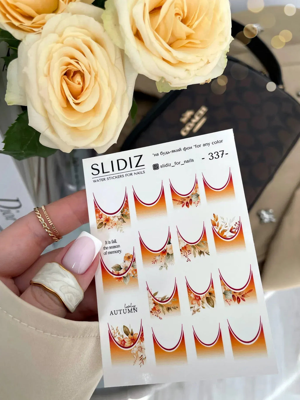 Nail slider decals on any background 337