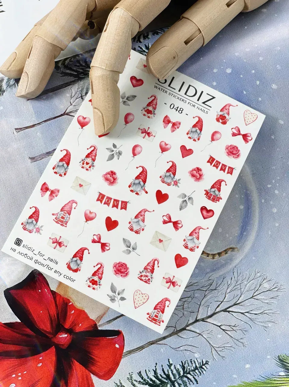 Nail slider decals on any background 048