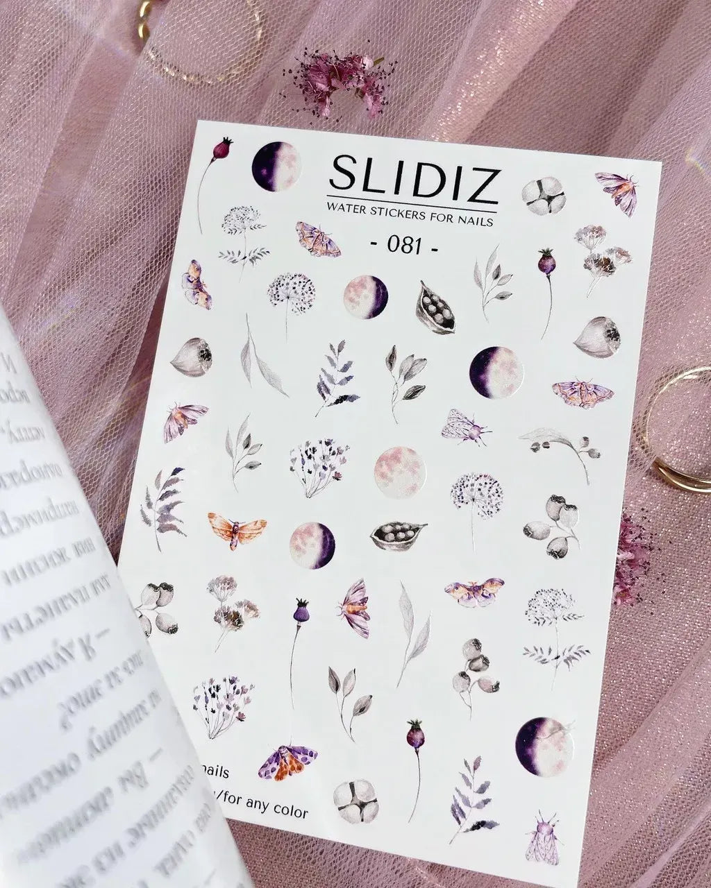 Nail slider decals on any background 081