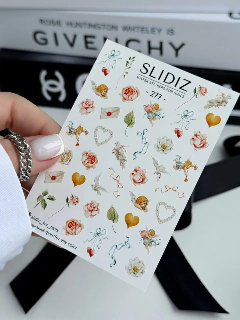 Nail slider decals on any background 277