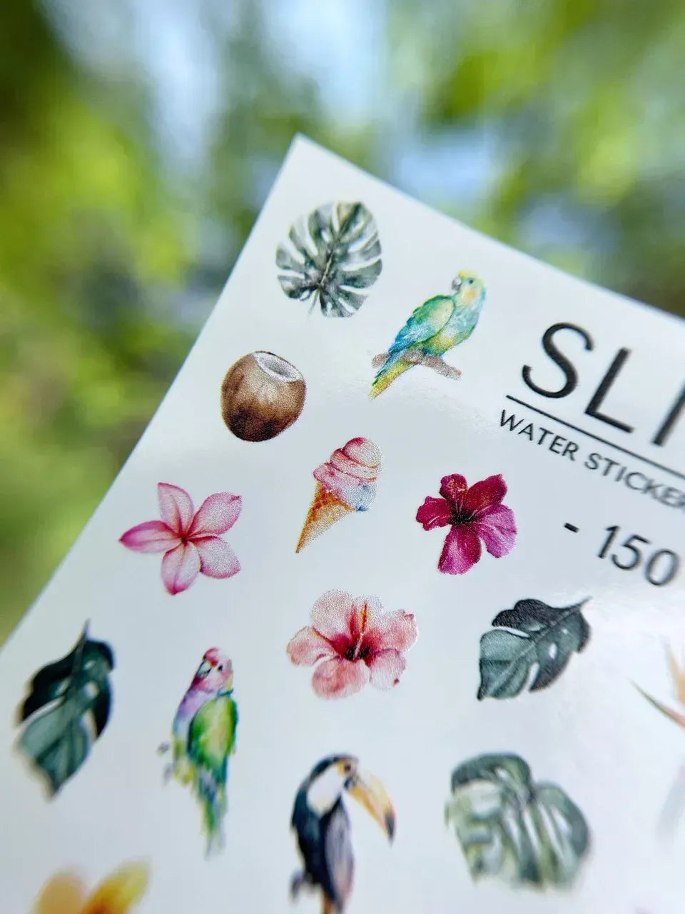 Nail slider decals on any background 150