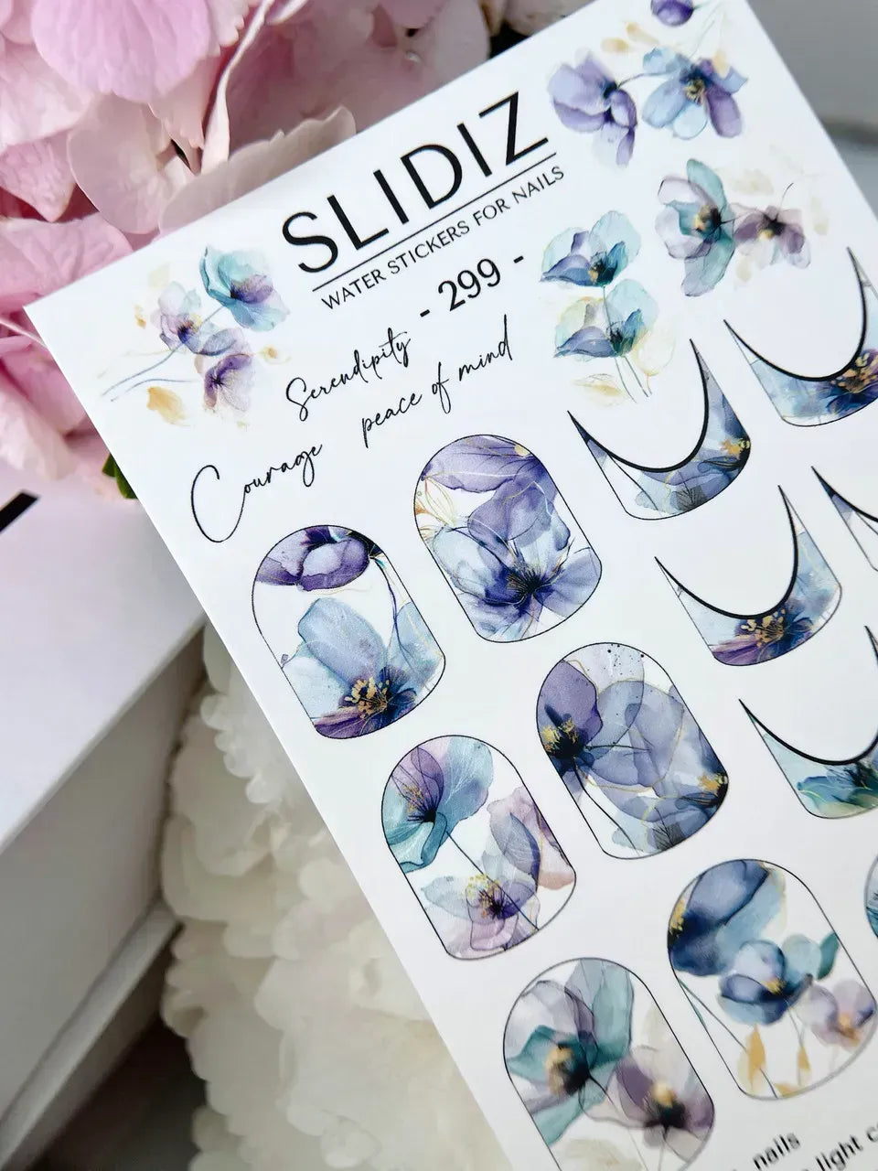 Nail slider decals on any background 299