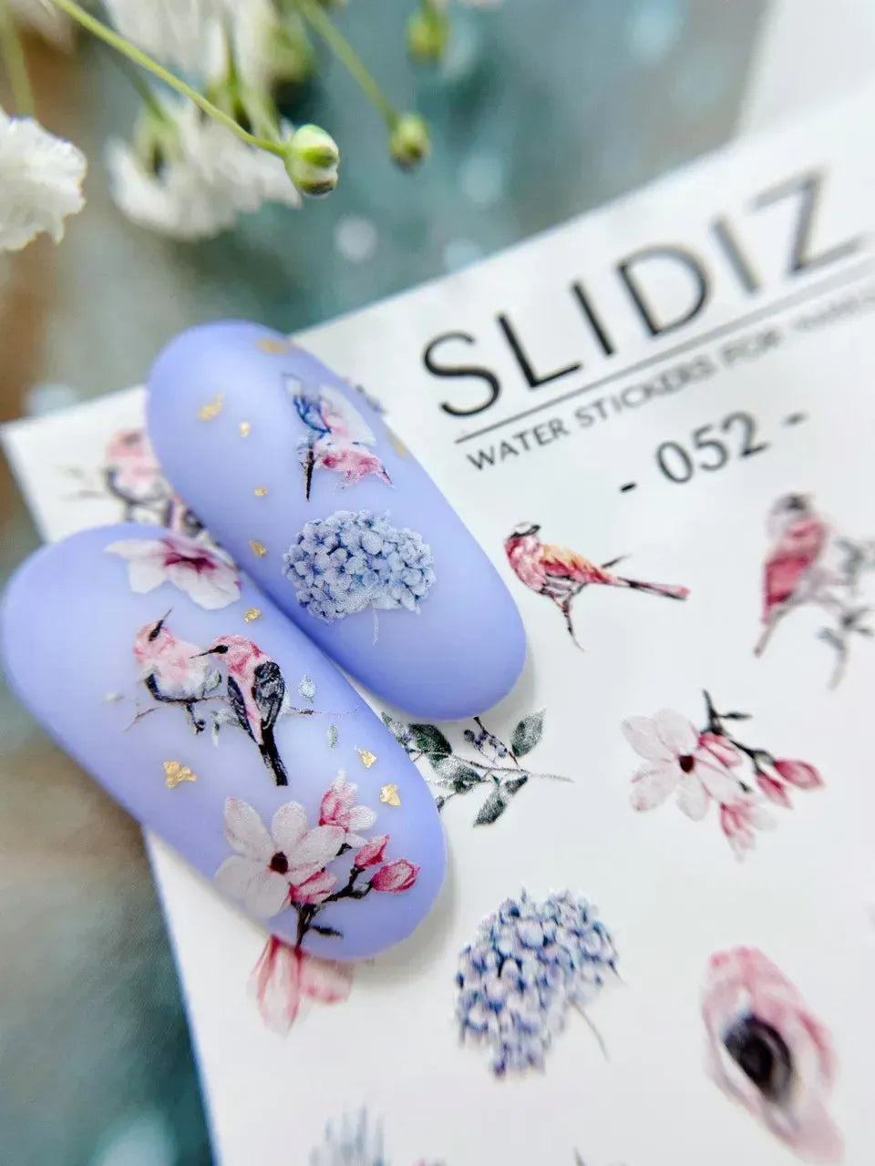 Nail slider decals on any background 052