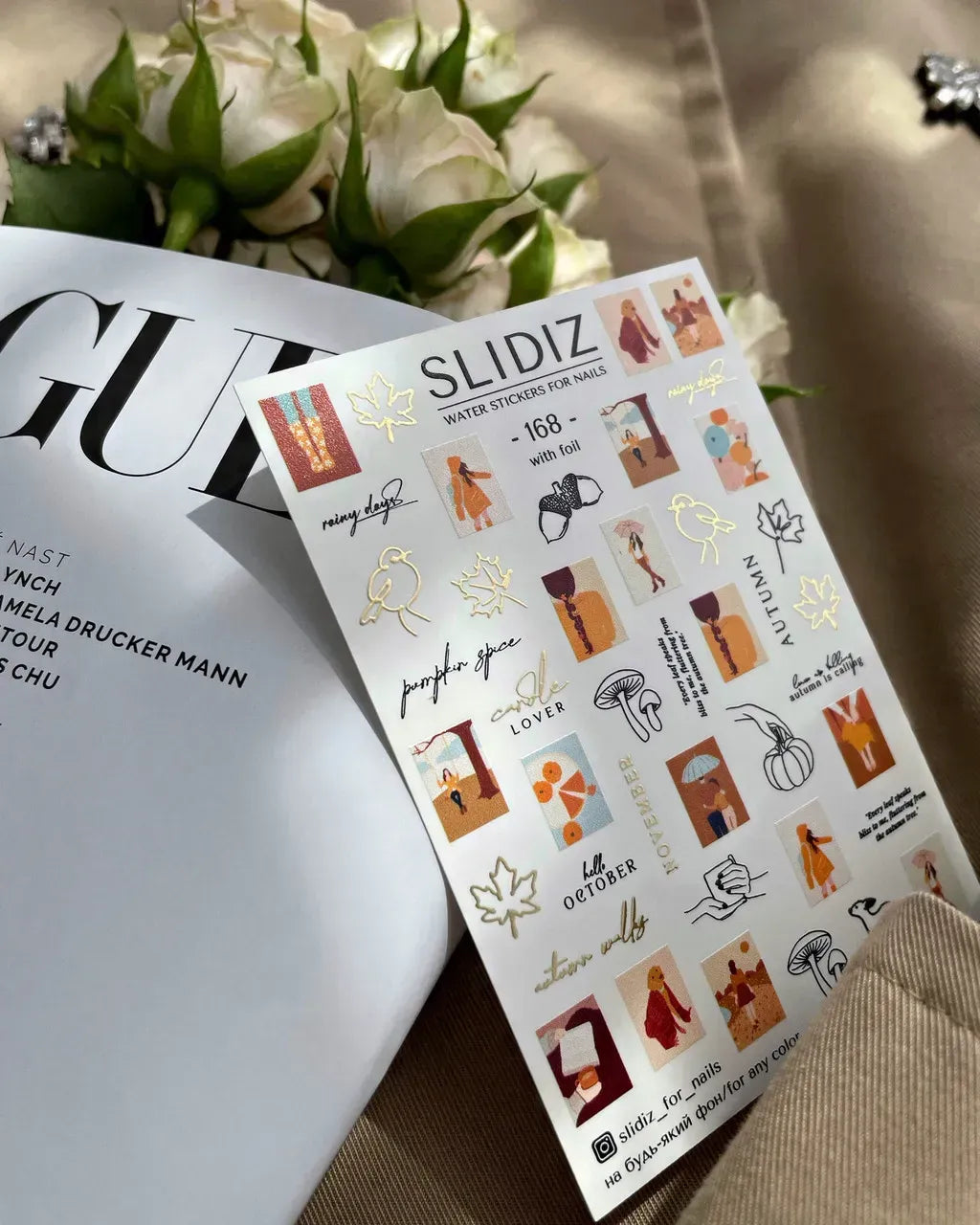 Foil Nail slider decals on any background 168