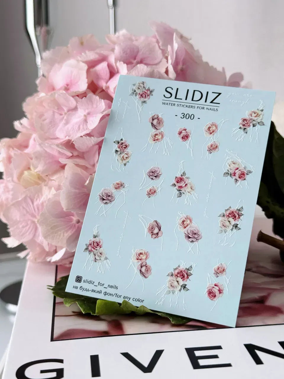 Nail slider decals on any background 300