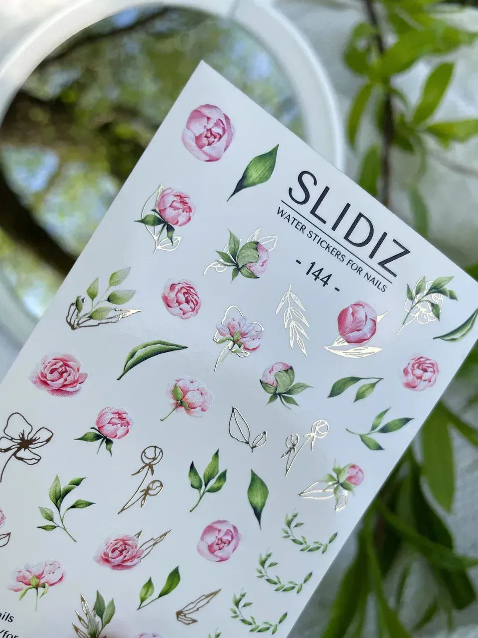 Foil Nail slider decals on any background 144