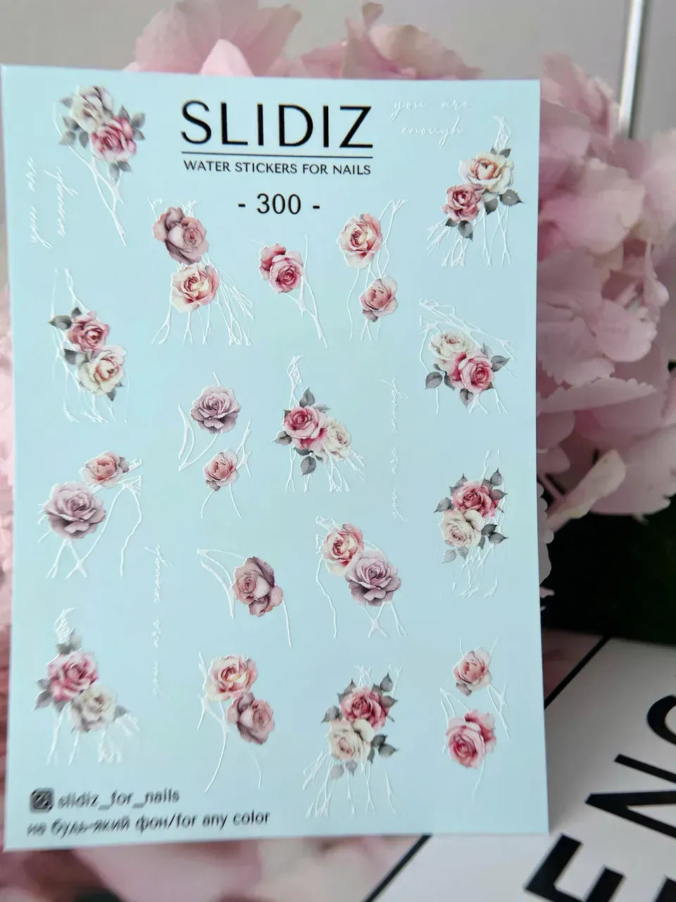 Nail slider decals on any background 300