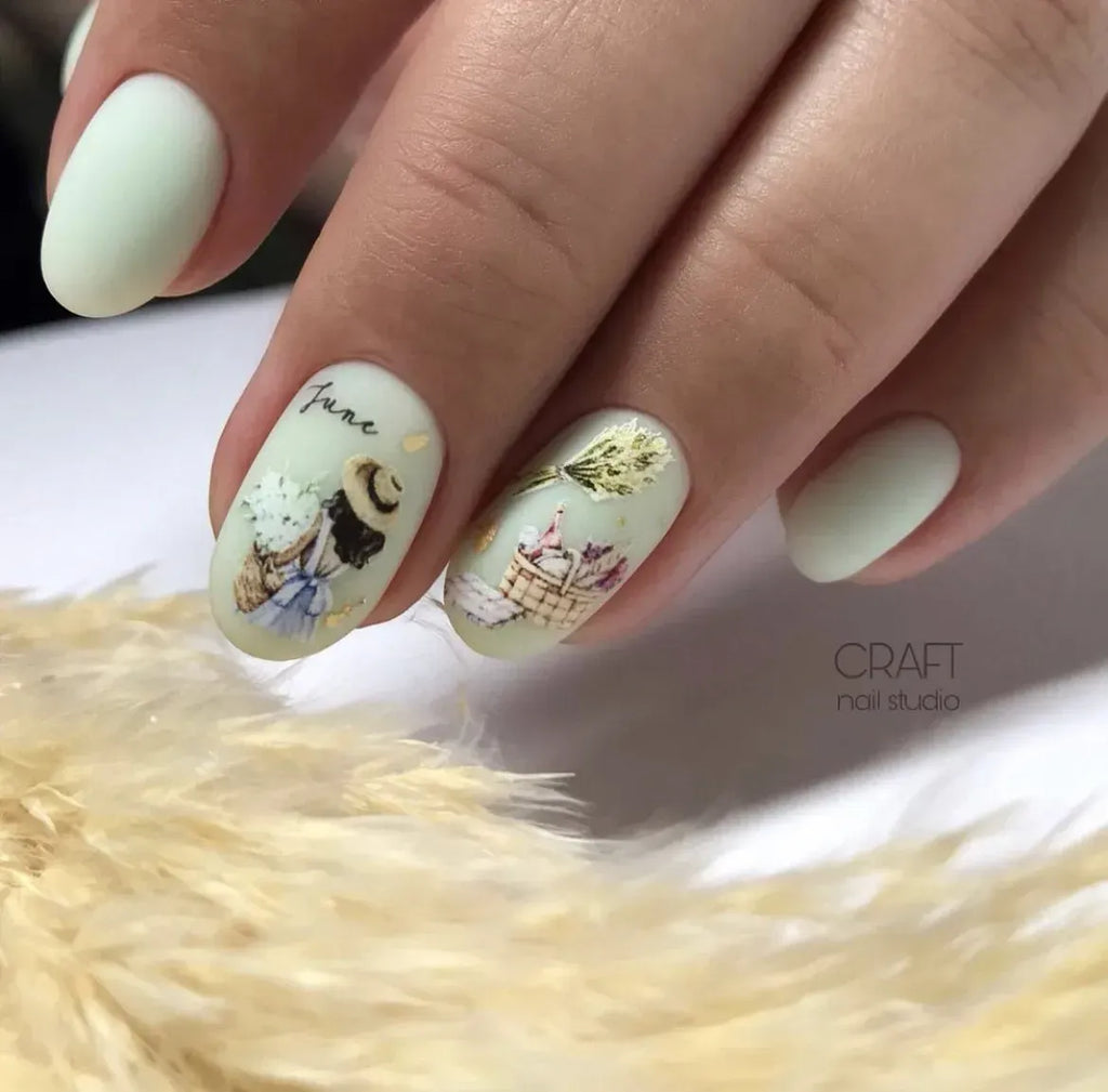 Nail slider decals on any background 032