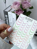 Nail slider decals on any background 211