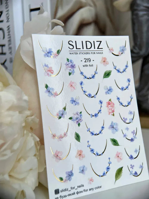 Foil Nail slider decals on any background 219