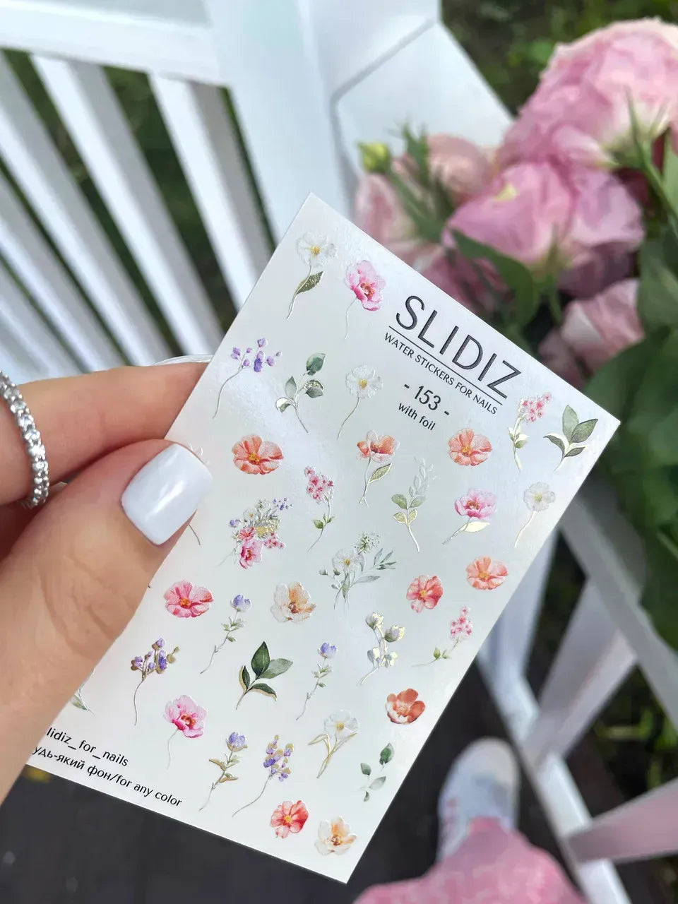 Foil Nail slider decals on any background 153