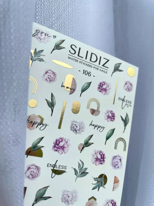 Foil Nail slider decals on any background 106