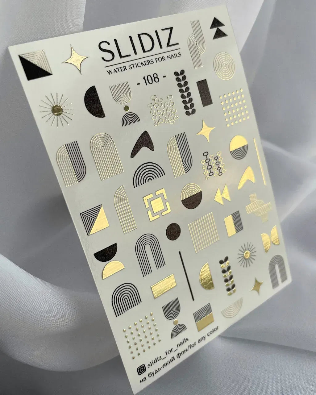 Foil Nail slider decals on any background 108