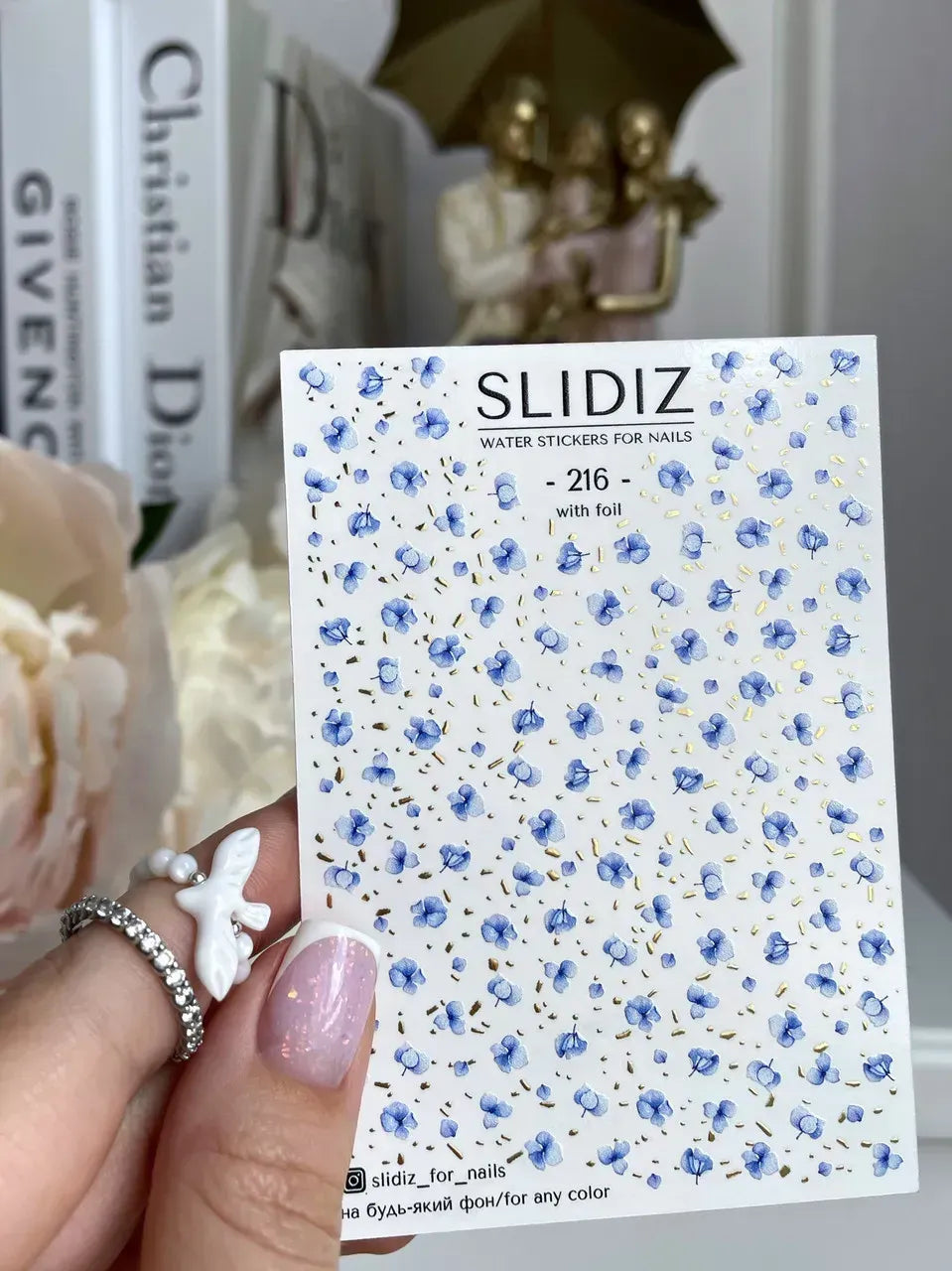 Foil Nail slider decals on any background 216