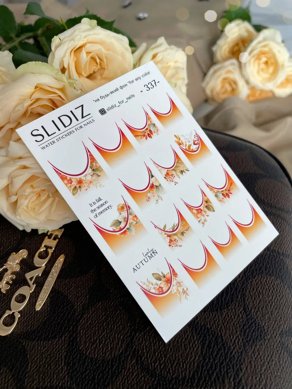 Nail slider decals on any background 337