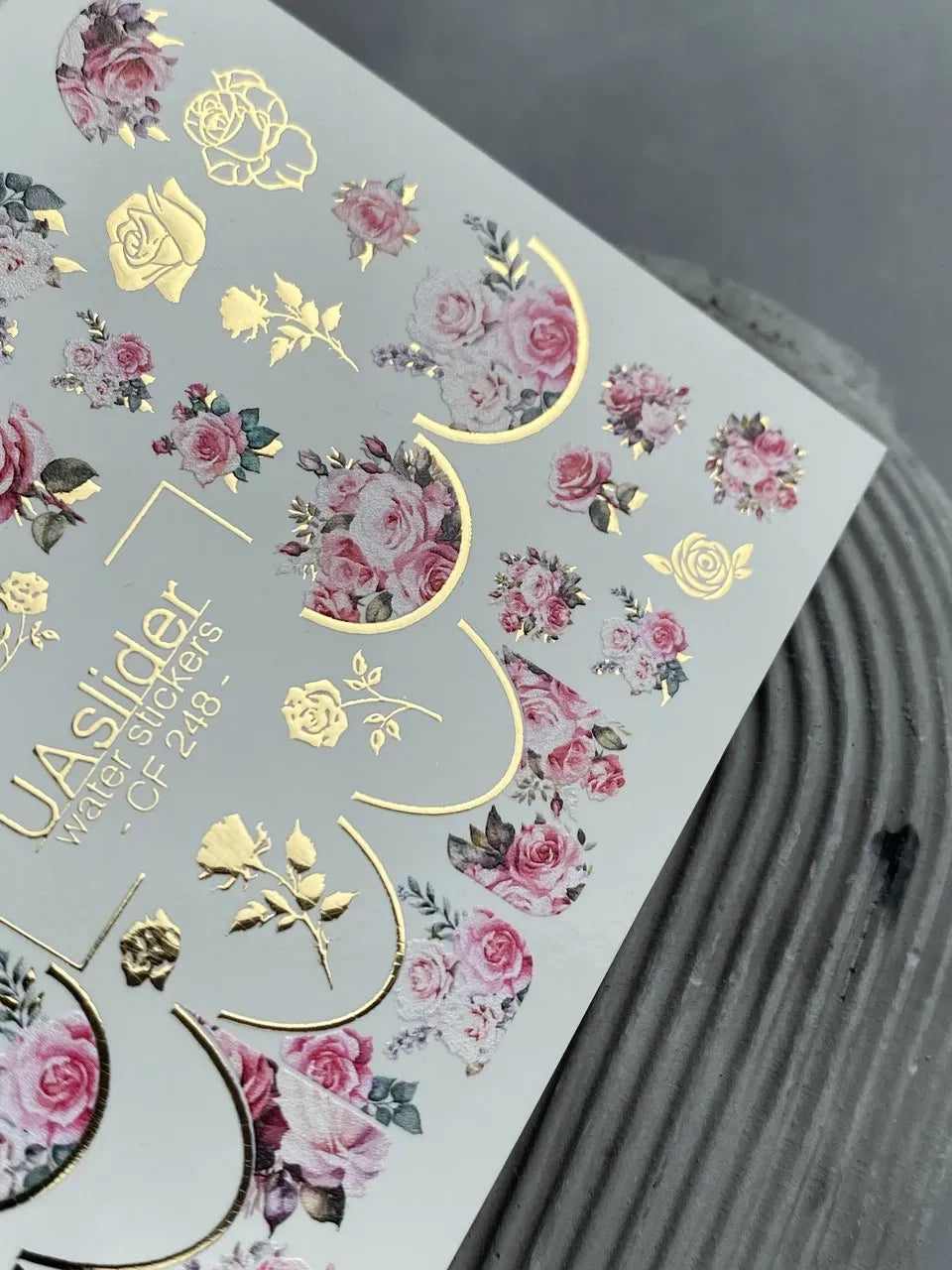 Foil Nail slider decals on any background CF_248