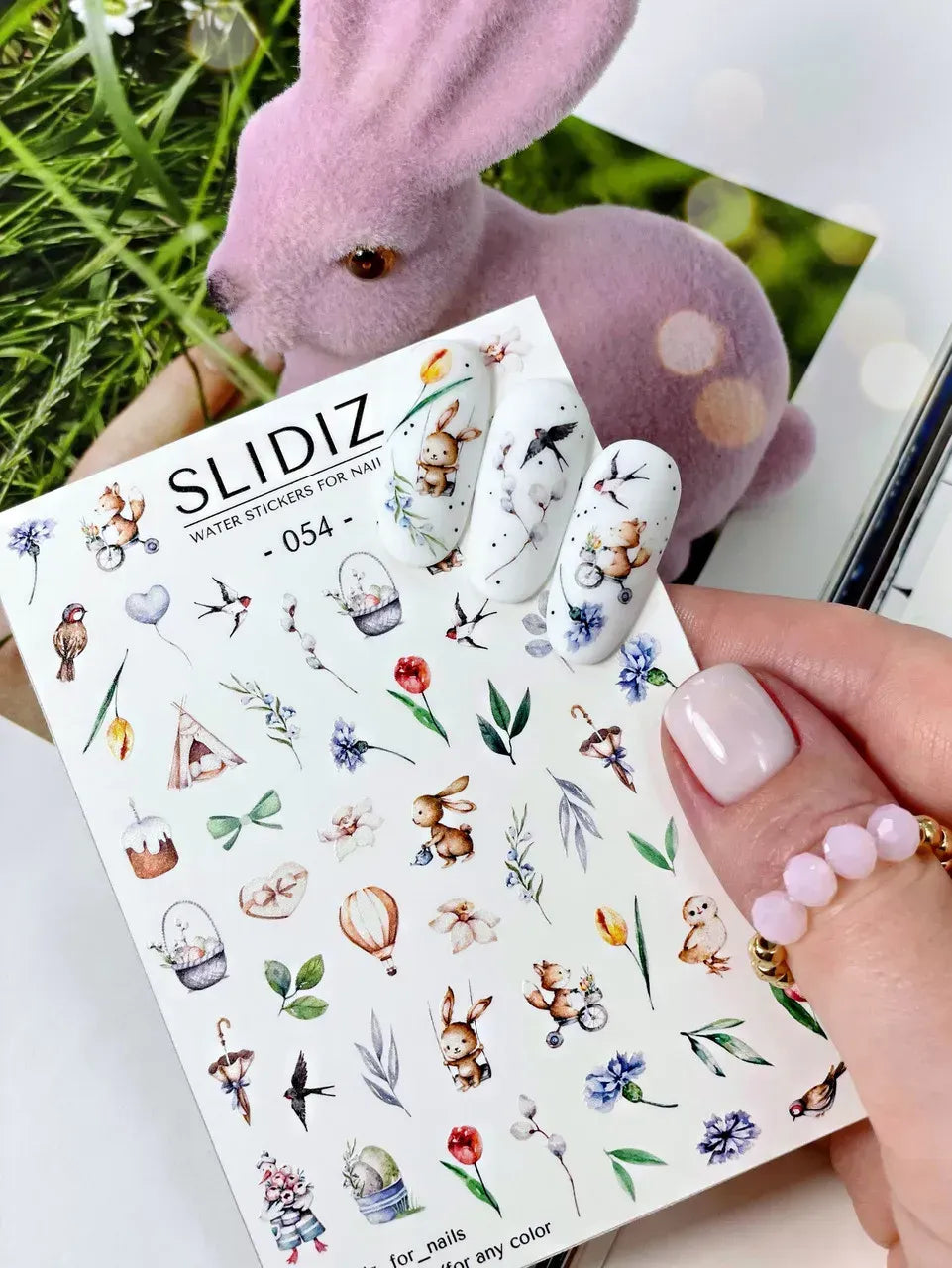 Nail slider decals on any background 054