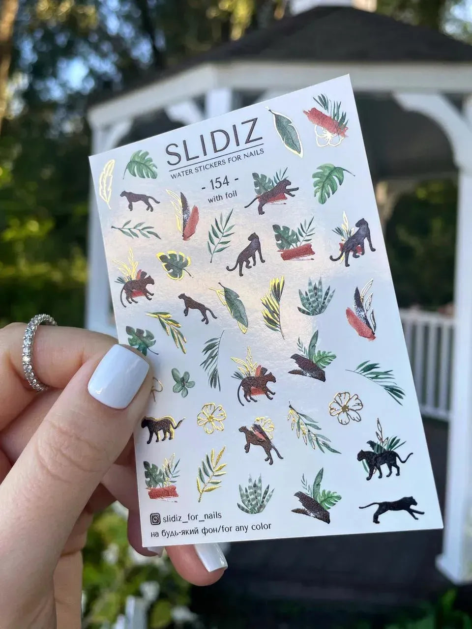 Foil Nail slider decals on any background 154