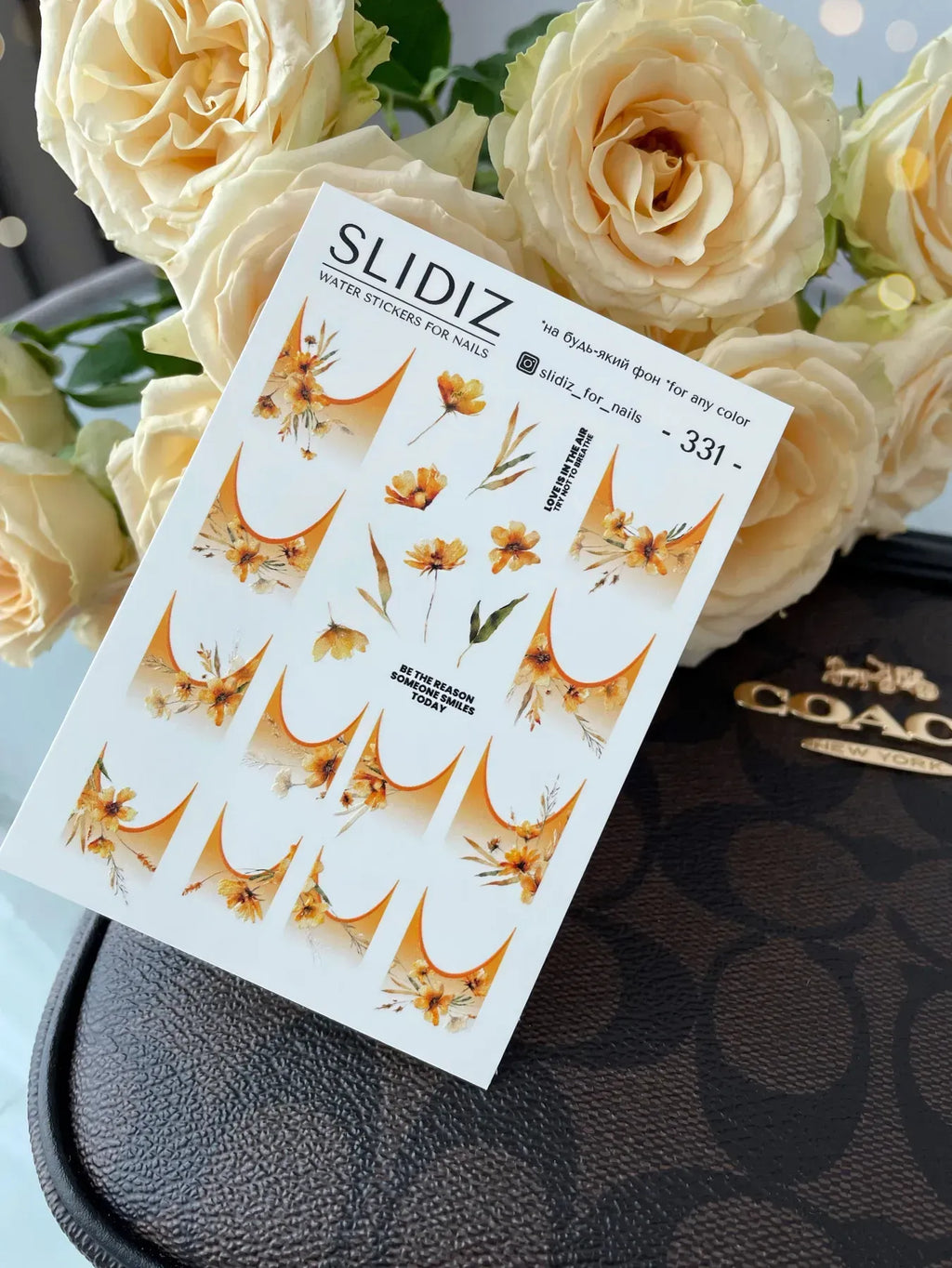 Nail slider decals on any background 331