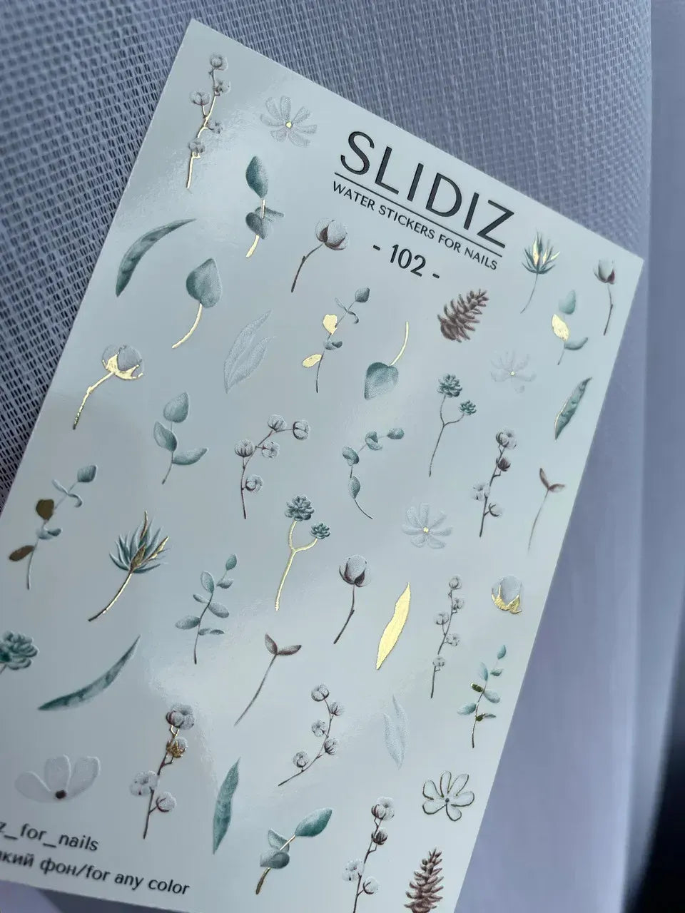 Foil Nail slider decals on any background 102
