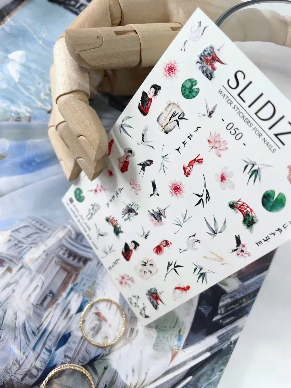 Nail slider decals on any background 050