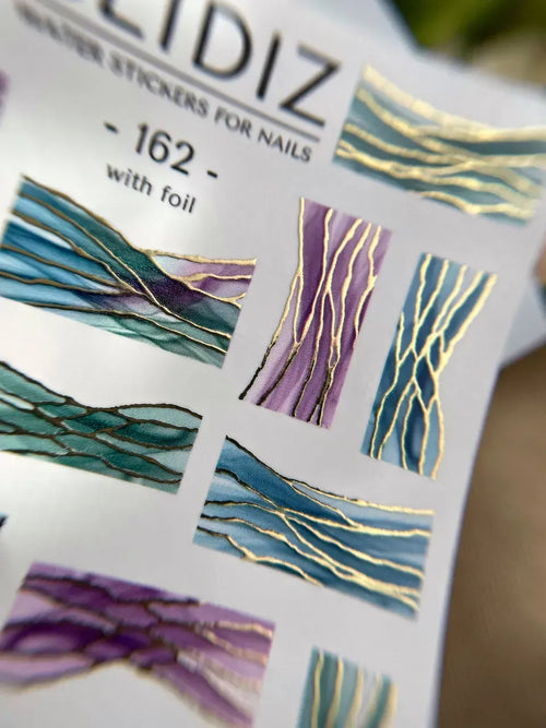 Foil Nail slider decals on any background 162