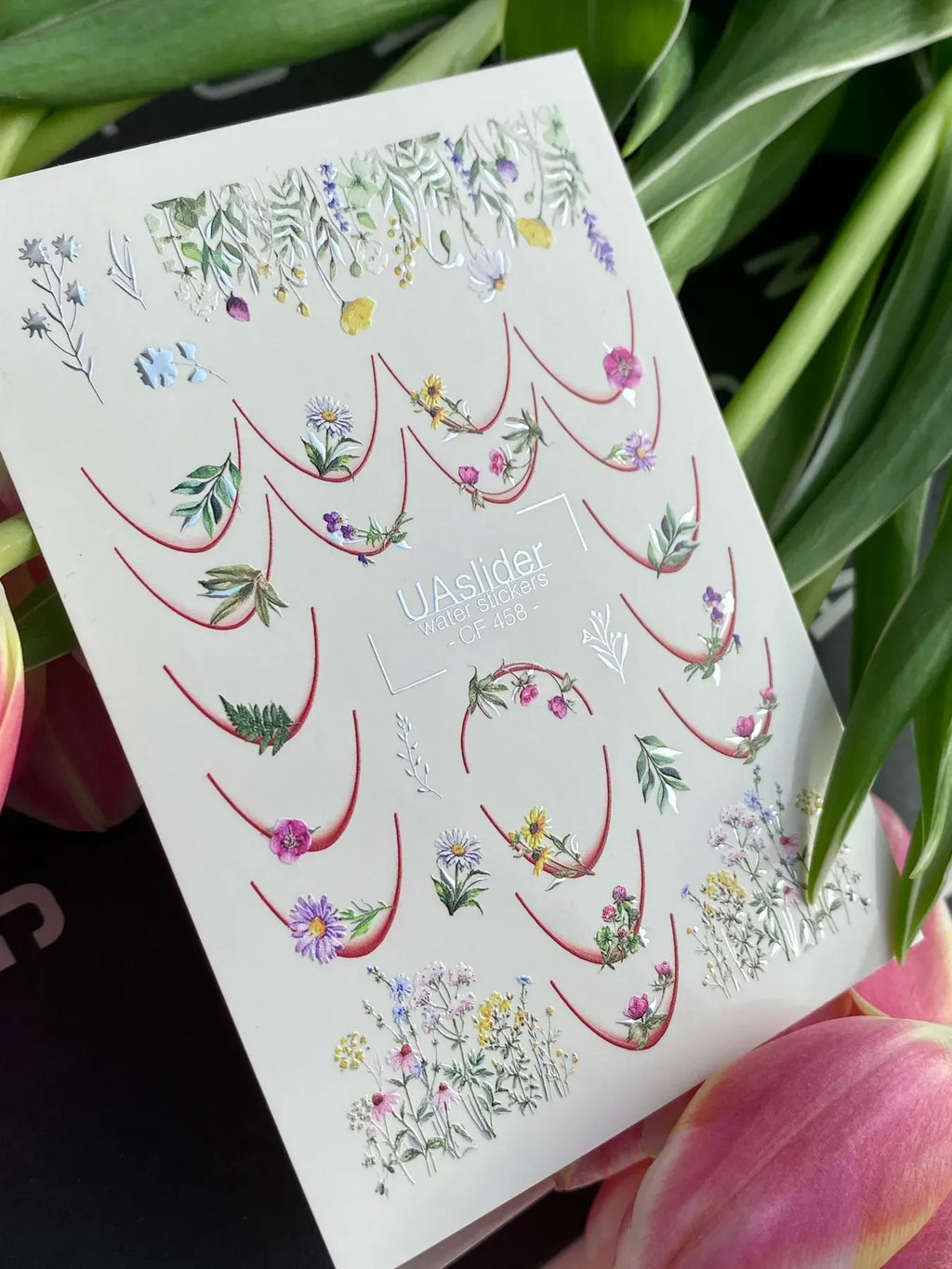 Foil Nail slider decals on any background CF_458