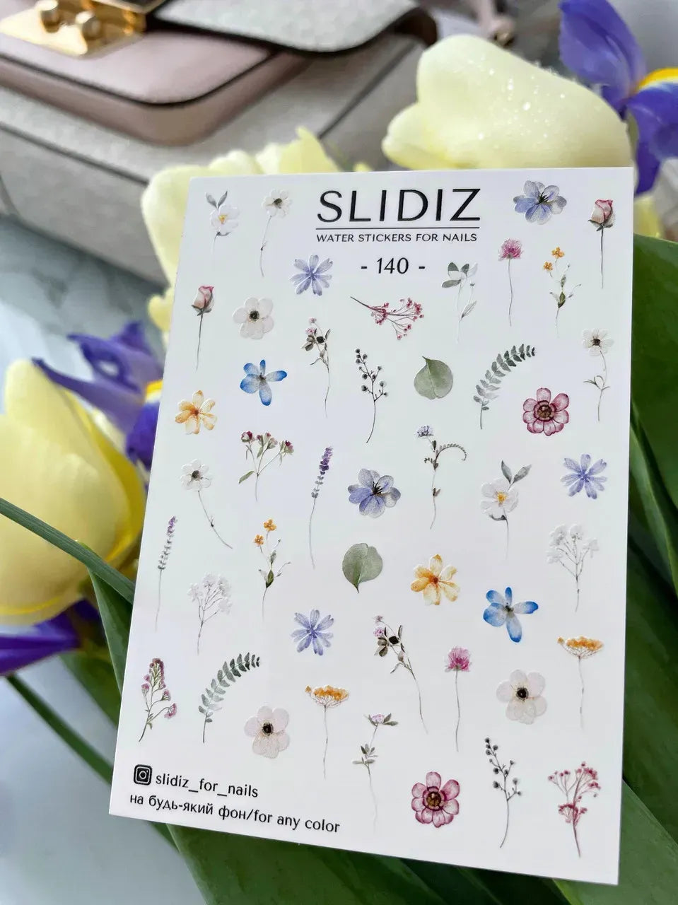 Nail slider decals on any background 140